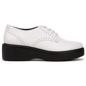 NIB Naturalizer Women's Obtain Lace Up Derby in Warm White Leather Size 9